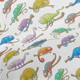 Funny Cartoon Chameleon Performance Linen