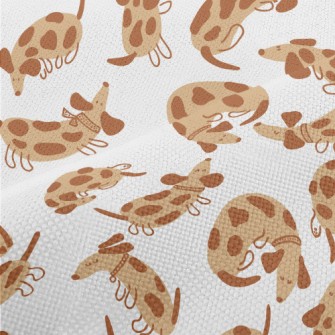 Cute Spotted Dachshund Performance Linen