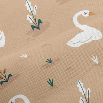 Elegant Cartoon Swan Performance Linen