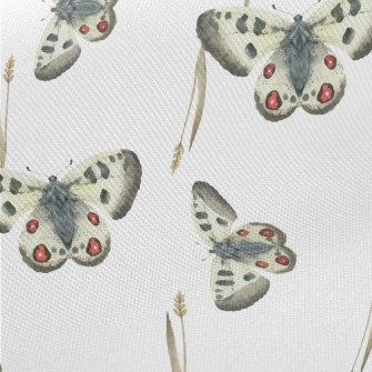 Hand Drawn Meadow Butterflies Twill