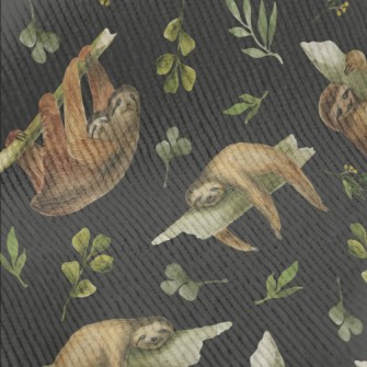 Watercolor Hand Drawn Sloth Standard Corduroy