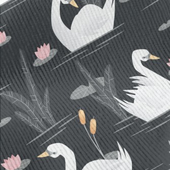 Elegant White Swan Standard Corduroy