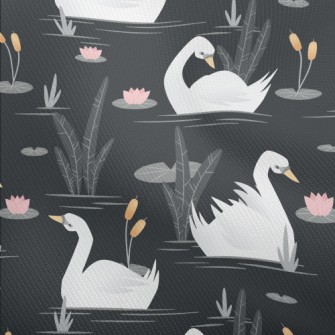 Elegant White Swan Dobby