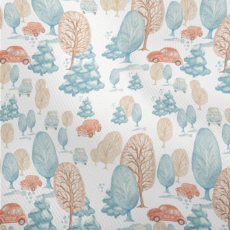 Winter Forest Drive Dobby