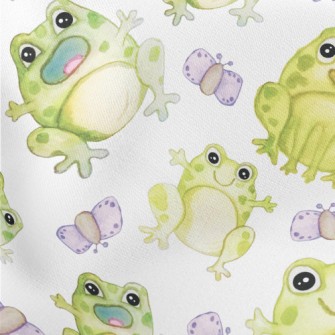 Watercolor Hand Drawn Frog Stretch Ponte