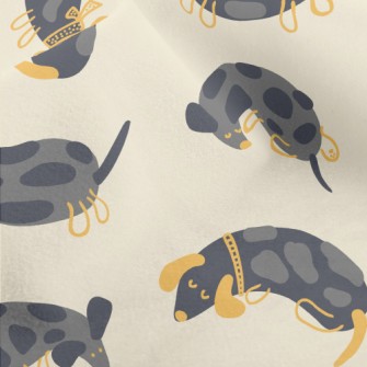 Black Dachshund Doodle Micro Fleece