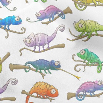 Funny Cartoon Chameleon Micro Fleece