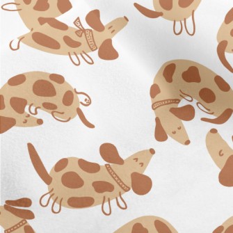 Cute Spotted Dachshund Micro Fleece