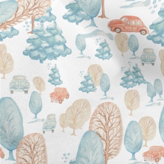 Winter Forest Drive Micro Fleece