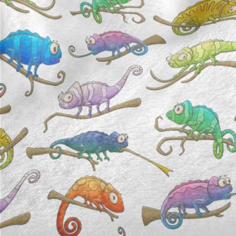 Funny Cartoon Chameleon Minky