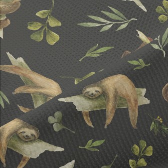Watercolor Hand Drawn Sloth Piqué