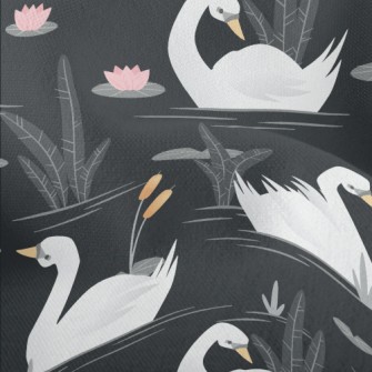 Elegant White Swan Lightweight Performance Linen