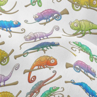 Funny Cartoon Chameleon Lightweight Performance Linen
