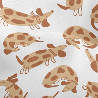 Cute Spotted Dachshund Lightweight Performance Linen