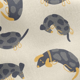 Black Dachshund Doodle Jersey Backed Fleece