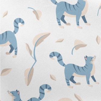 Proud Blue Cat Pongee