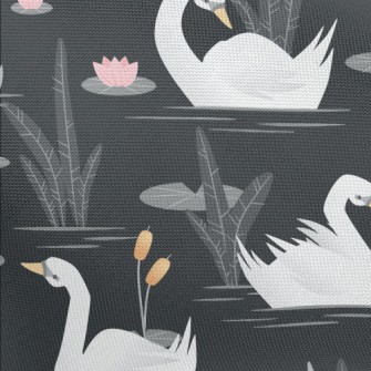 Elegant White Swan Pongee