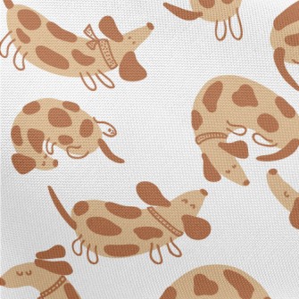 Cute Spotted Dachshund Pongee