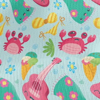 Happy Cartoon Beach Stretch Jersey