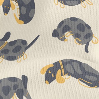 Black Dachshund Doodle Stretch Jersey