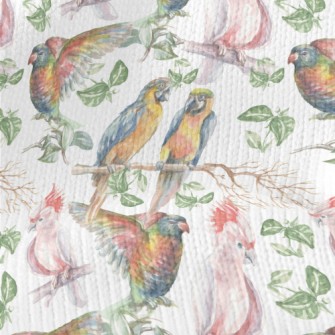 Hand Drawn Tropical Parrot Stretch Jersey