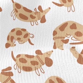 Cute Spotted Dachshund Stretch Jersey