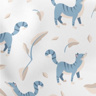 Proud Blue Cat Lightweight Cotton Poplin