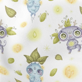Fantasy Forest Elves Lightweight Cotton Poplin