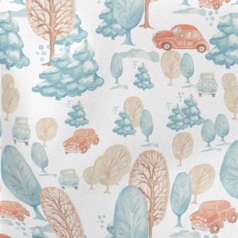 Winter Forest Drive Lightweight Cotton Poplin