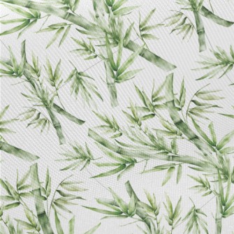 Watercolor Hand Painted Bamboo Midweight Cotton Poplin