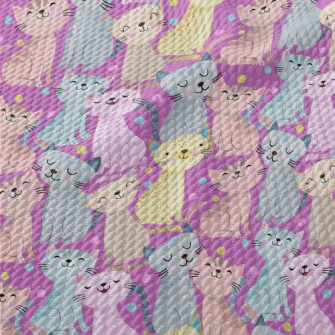 Colorful Pattern Kitten Birdseye Piqué