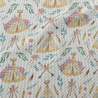 Hand Drawn Indian Tent Birdseye Piqué