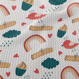 Bird And Cinnamon Cake Birdseye Piqué