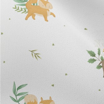 Christmas Elk And Fox Chiffon