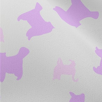 Pink And Purple Cat Silhouette Chiffon