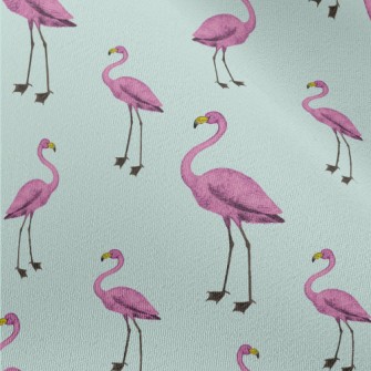 Hand Drawn Purple Flamingo Chiffon