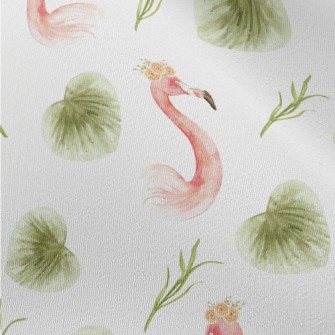 Flamingo And Tropical Plants Chiffon