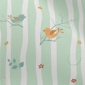 Spring Colorful Birds Chiffon