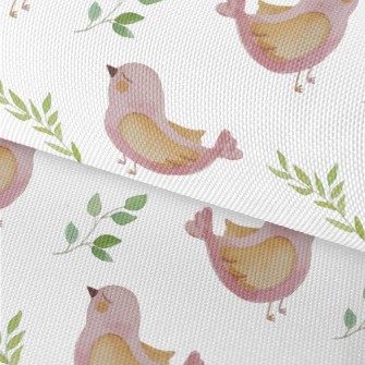 Pink Watercolor Bird Waterproof Oxford