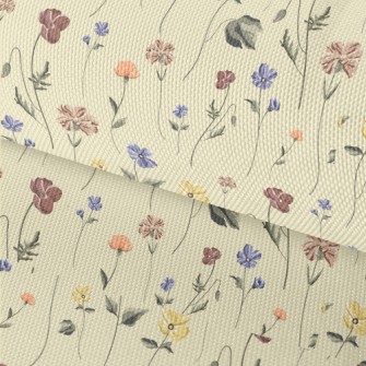 Vintage Hand Drawn Flowers Waterproof Oxford