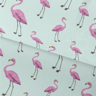 Hand Drawn Purple Flamingo Waterproof Oxford
