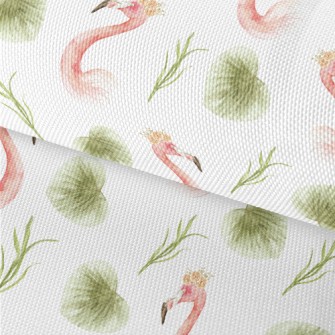 Flamingo And Tropical Plants Waterproof Oxford