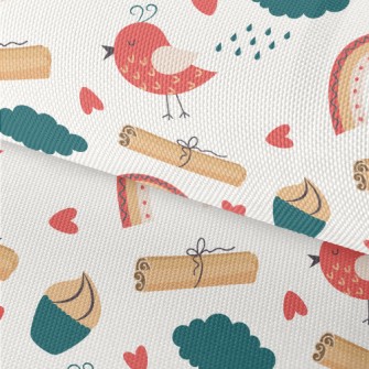 Bird And Cinnamon Cake Waterproof Oxford