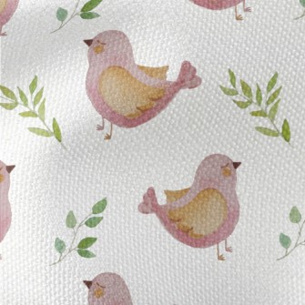 Pink Watercolor Bird Waterproof Canvas
