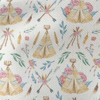 Hand Drawn Indian Tent Waterproof Canvas