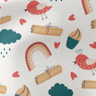 Bird And Cinnamon Cake Waterproof Canvas