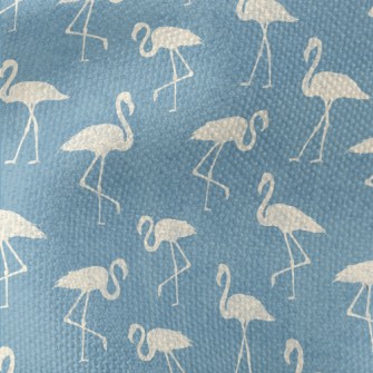 White Flamingo Silhouette Waterproof Canvas