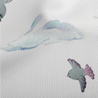 Flying Birds In The Sky Athletic Mesh Flat Back