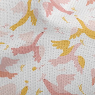 Spring Flower Delivery Bird Athletic Mesh Flat Back