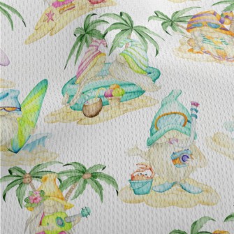 Beach Vacation Elf Athletic Mesh Flat Back